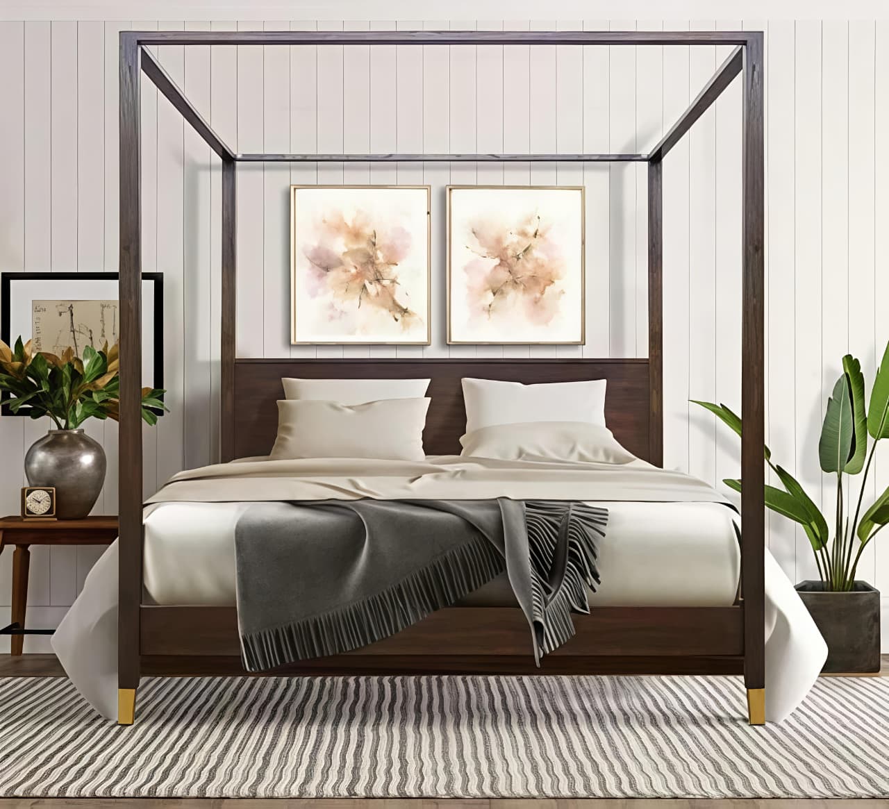 Carved Canopy Bed