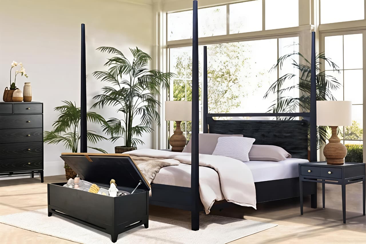Minimalist Teak Bed
