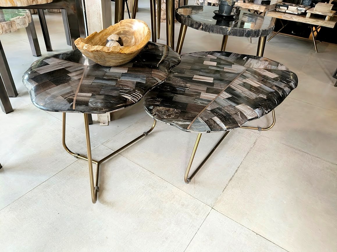 Petrified Wood Nesting Tables