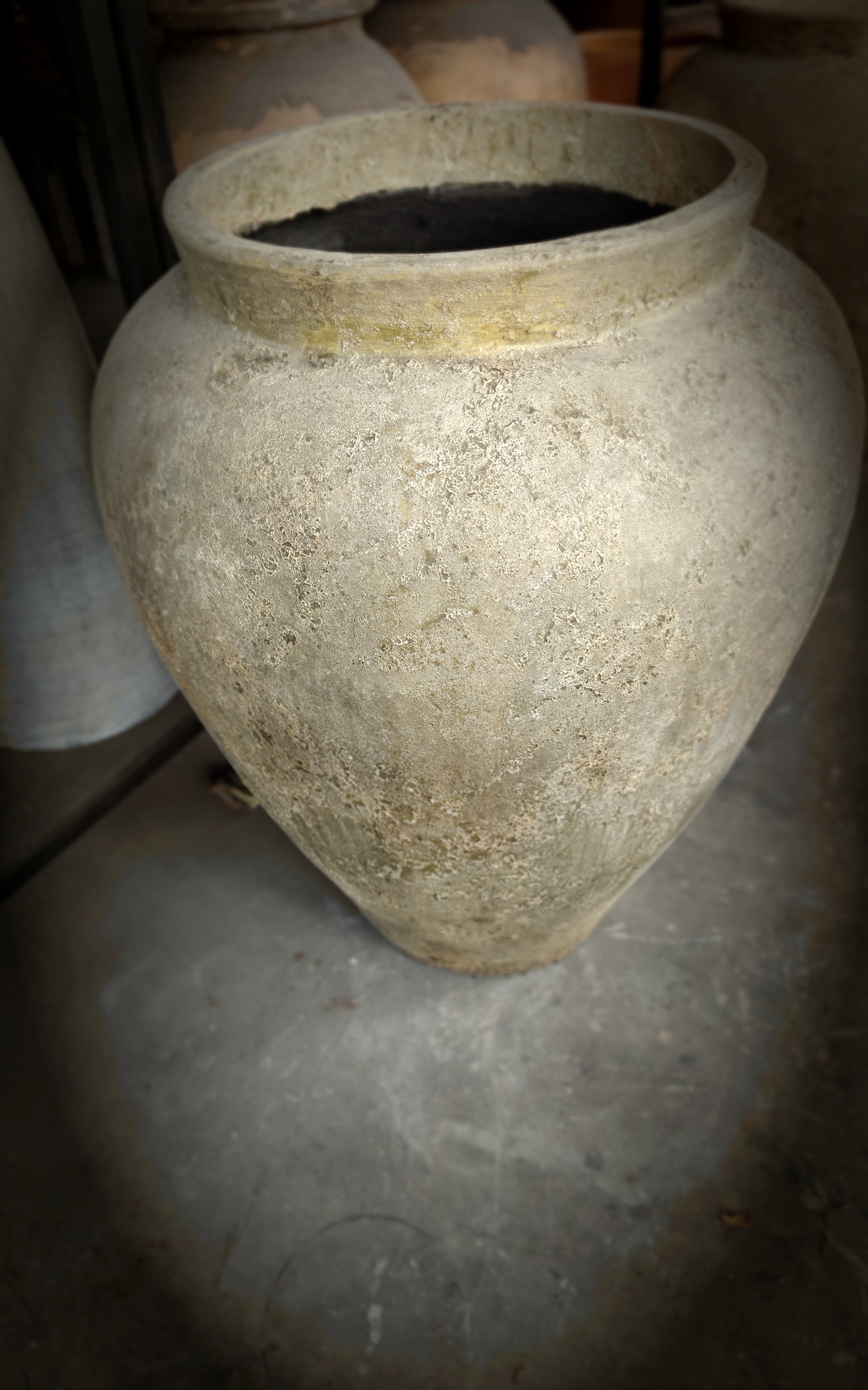 Tall Cream Amphora