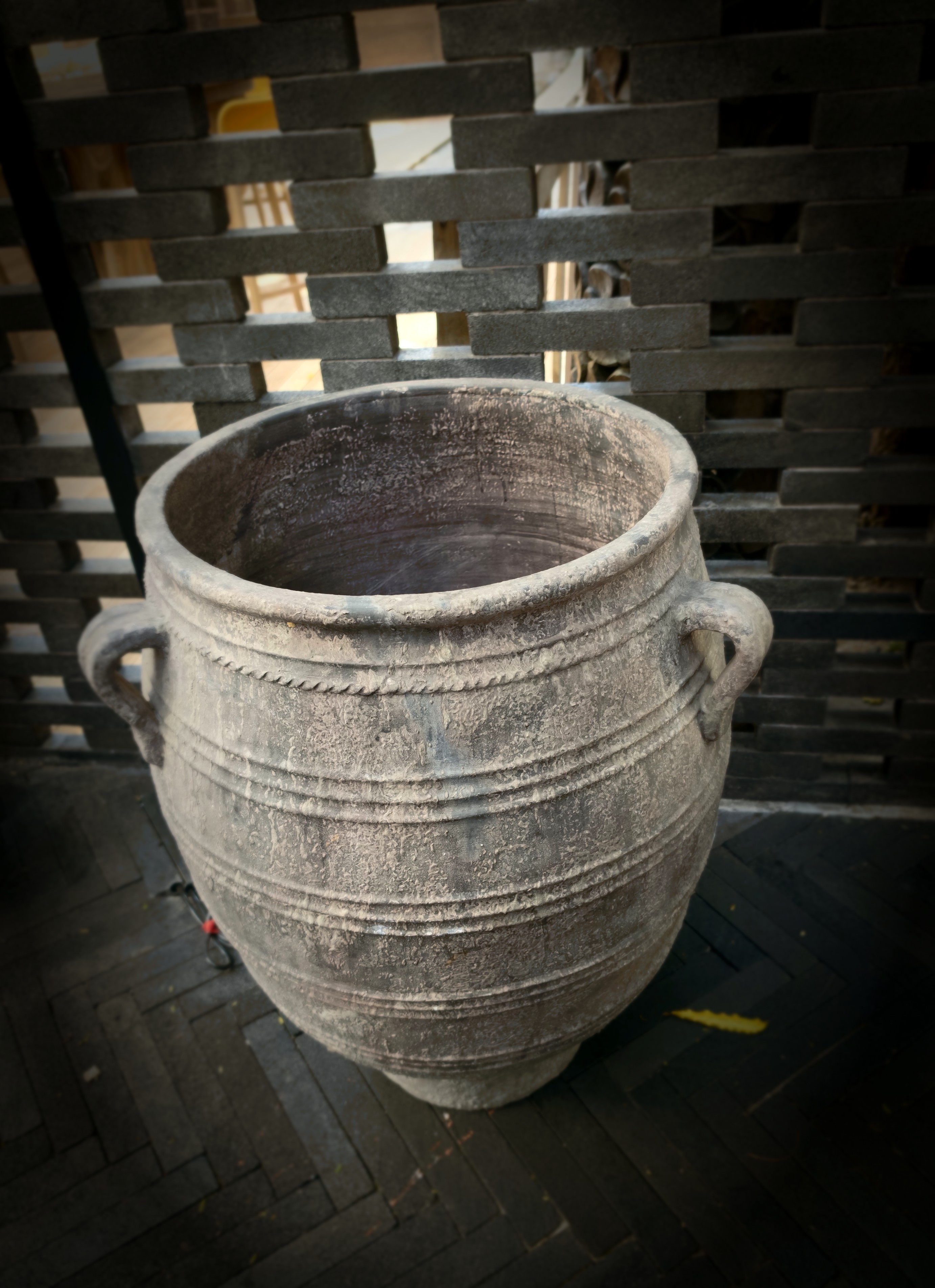 Handled Banded Pot