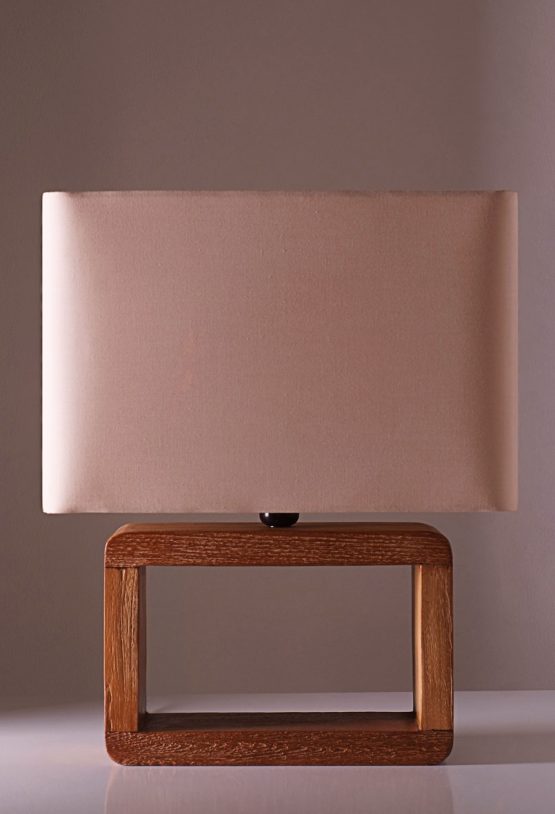 Frame Teak Horizontal Table Lamp &mdash; KY-LIT-TBL-004
