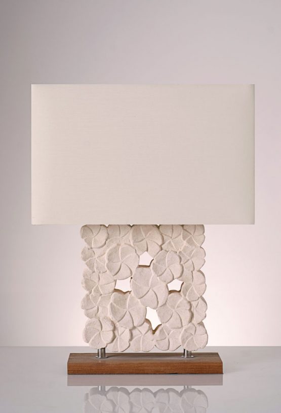 Frangipani Stone Table Lamp &mdash; KY-LIT-TBL-010